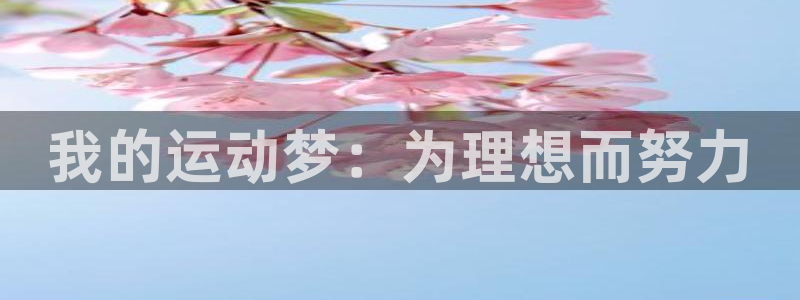 J9官方正版app娱乐平台：我的运动梦：为理想而努力