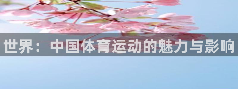 J9官网下载招商电话：世界：中国体育运动的魅力与影响